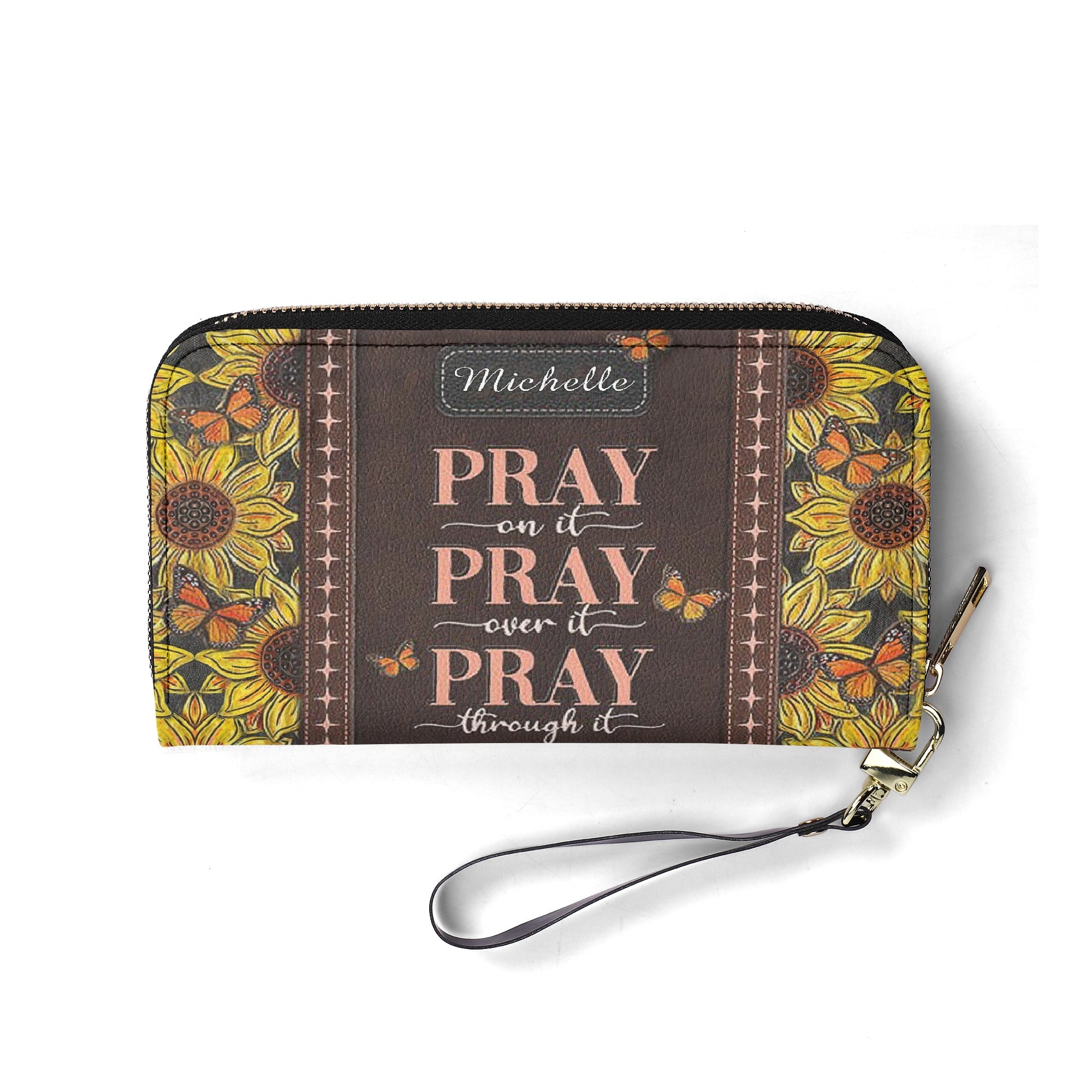 Pray On It Pray Over It Pray Through It Leather Bag, Custom Leather Bag With Bible Verse. BLAF06